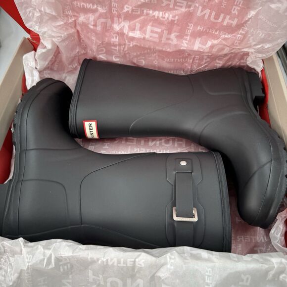 Hunter Women's Original Short Boot Black Matte US 9 Waterproof, Rain Boot New - Picture 16 of 16